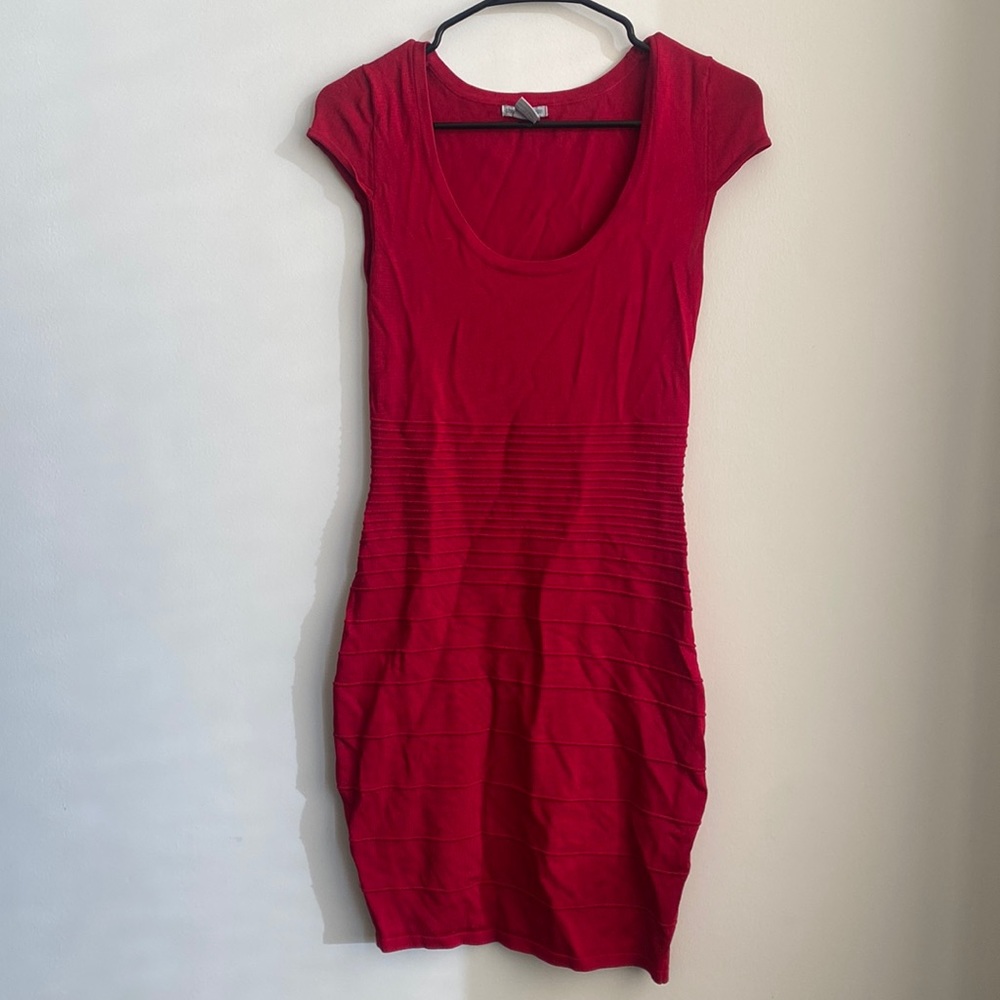 Charlotte Russe red body con dress